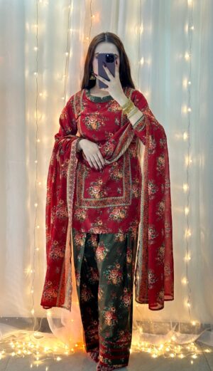 Bin Saeed Summer Printed Lawn 3 PC - ZSU25X30003
