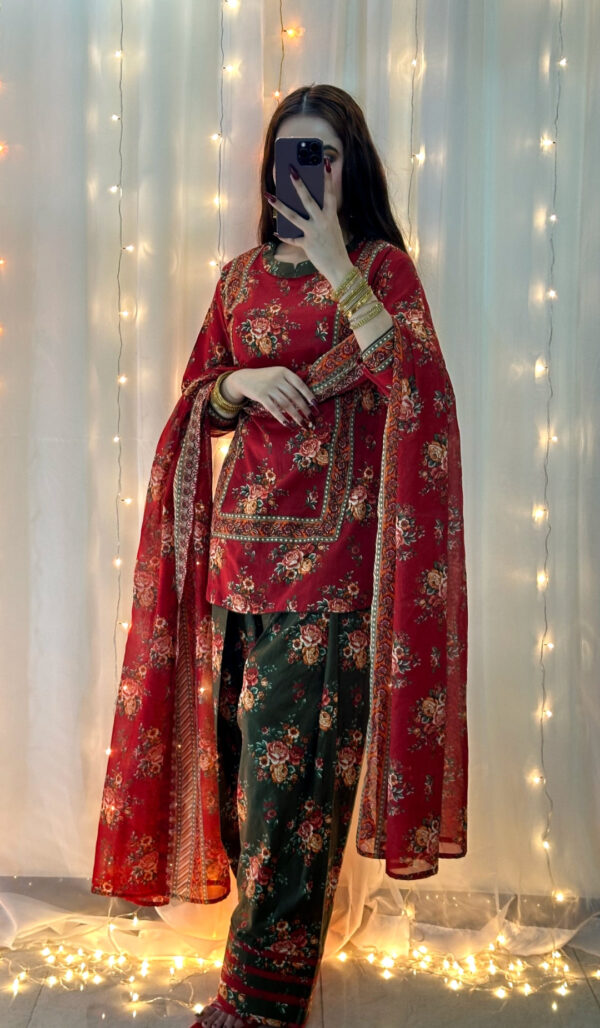 Bin Saeed Summer Printed Lawn 3 PC - ZSU25X30003 - Image 2