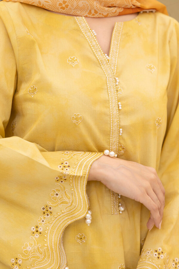 Embroidered Shirt Shalwar Dupatta - 0151 - Image 5