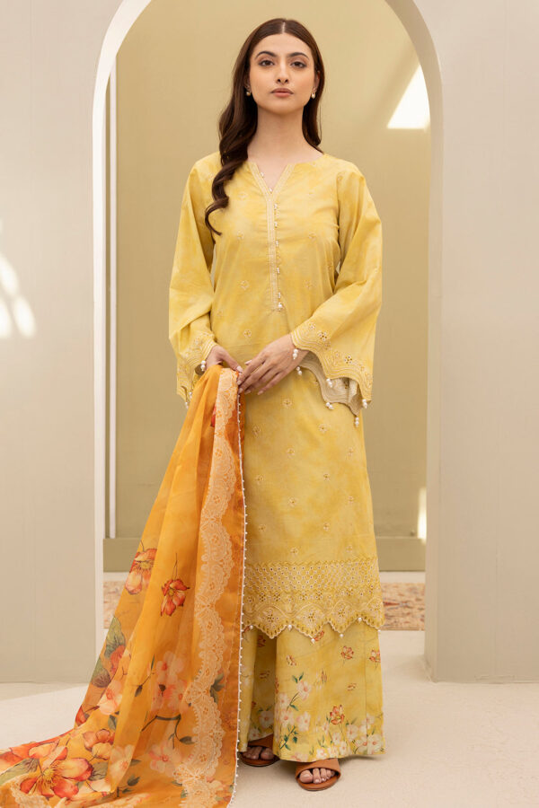 Embroidered Shirt Shalwar Dupatta - 0151 - Image 4
