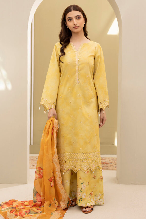 Embroidered Shirt Shalwar Dupatta - 0151 - Image 2