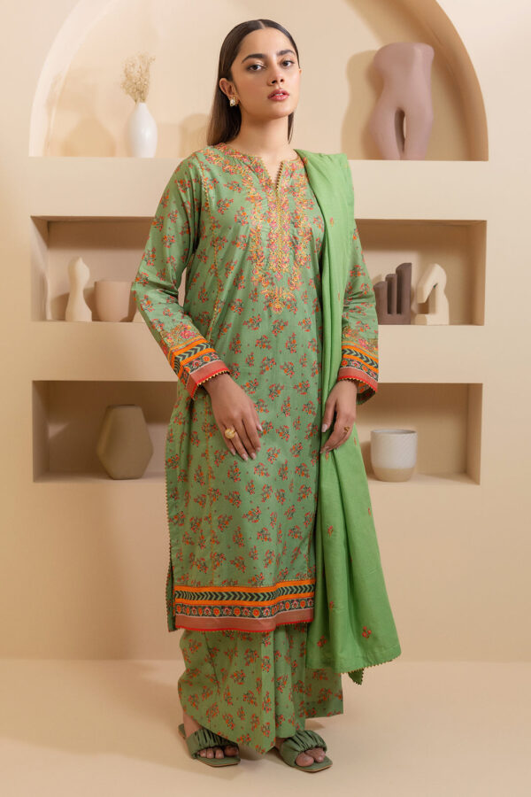 Embroidered Shirt Shalwar Dupatta - 0207 - Image 4