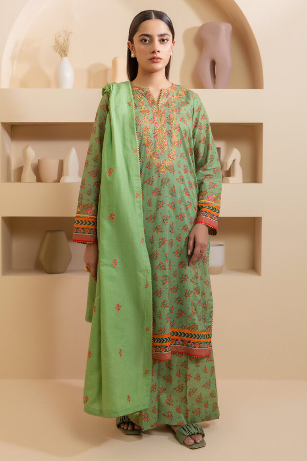Embroidered Shirt Shalwar Dupatta - 0207 - Image 2