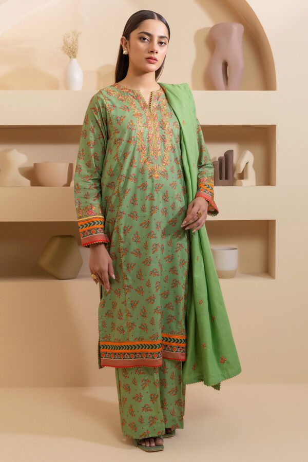 Embroidered Shirt Shalwar Dupatta - 0207 - Image 6