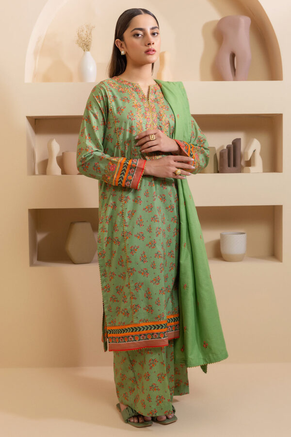 Embroidered Shirt Shalwar Dupatta - 0207 - Image 7