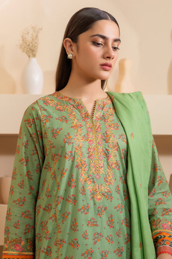 Embroidered Shirt Shalwar Dupatta - 0207 - Image 5