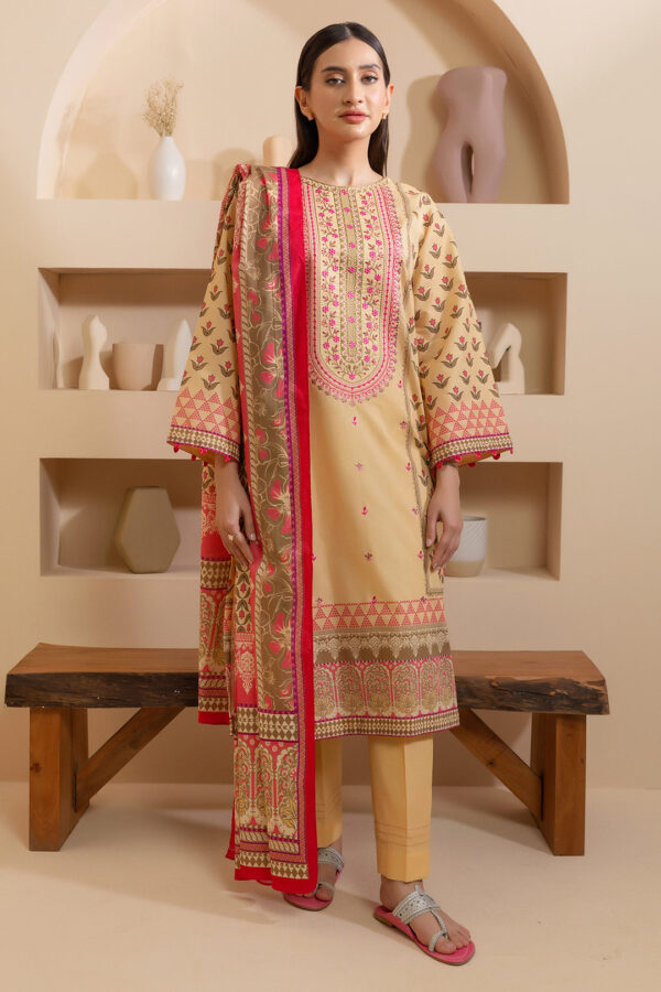 Embroidered Shirt Shalwar Dupatta - 0278 - Image 5