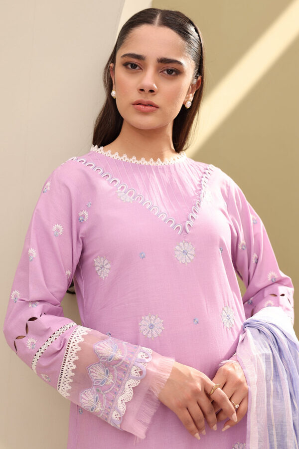 Embroidered Shirt Shalwar Dupatta - 0284 - Image 3
