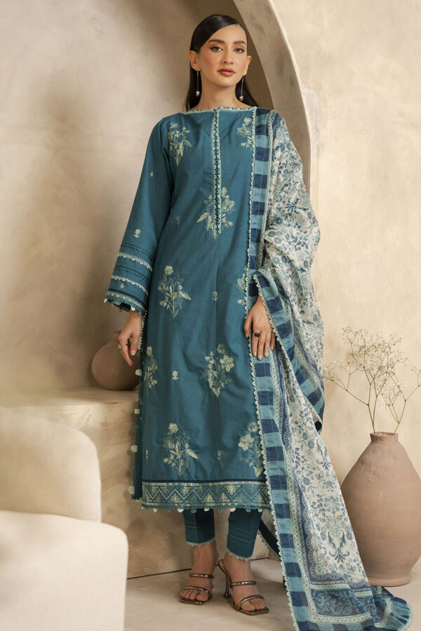 Embroidered Shirt Shalwar Dupatta - 0290 - Image 2