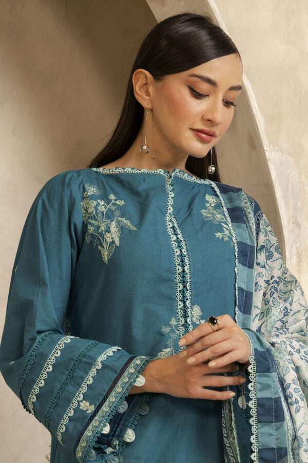 Embroidered Shirt Shalwar Dupatta - 0290 - Image 6
