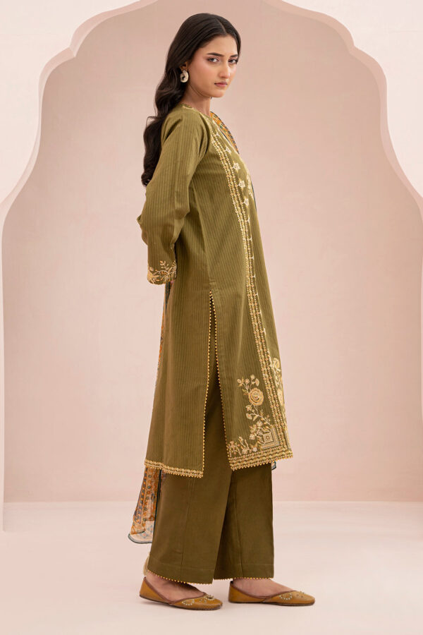 Embroidered Shirt Shalwar Dupatta - 0347 - Image 5