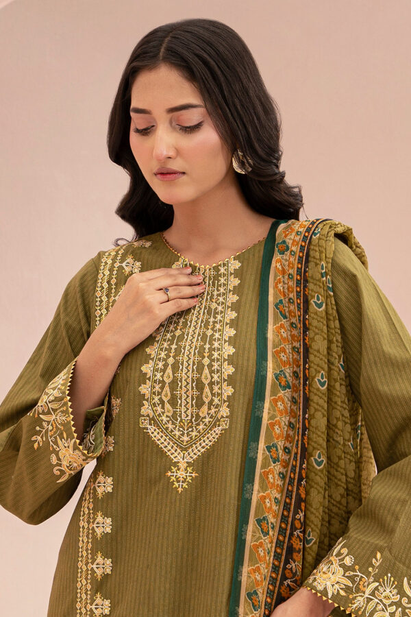 Embroidered Shirt Shalwar Dupatta - 0347 - Image 3