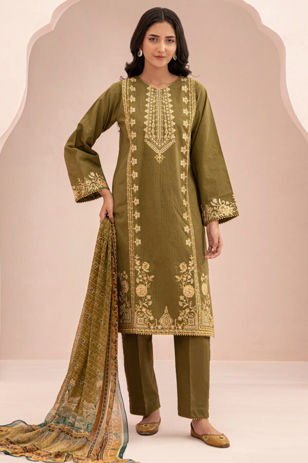 Embroidered Shirt Shalwar Dupatta - 0347 - Image 2