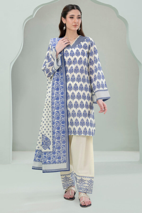 Embroidered Shirt Shalwar Dupatta - 0461 - Image 4