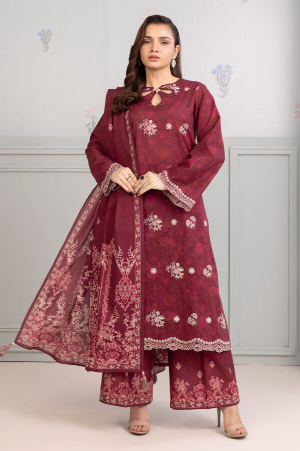 Embroidered Shirt Shalwar Dupatta - 0524 - Image 2