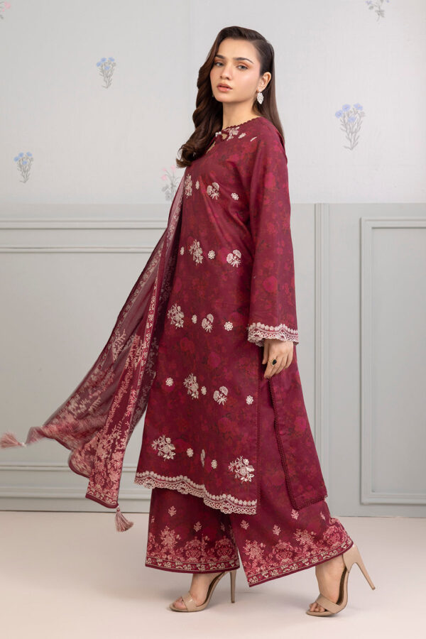 Embroidered Shirt Shalwar Dupatta - 0524 - Image 5