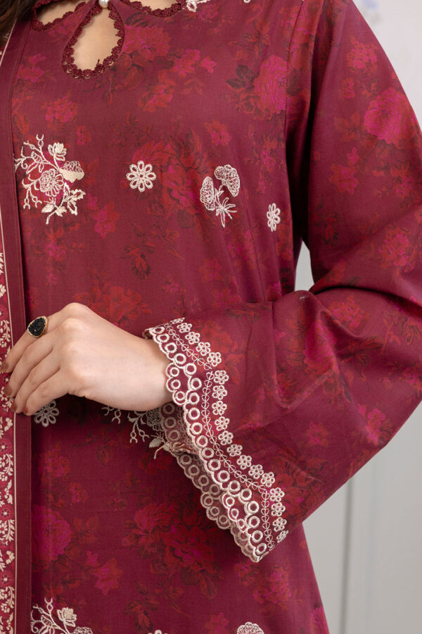 Embroidered Shirt Shalwar Dupatta - 0524 - Image 4