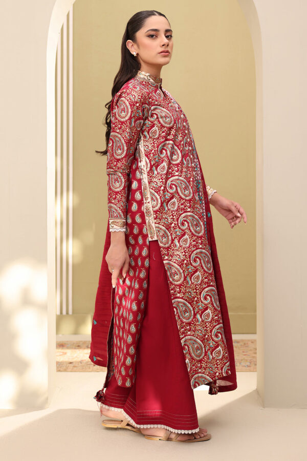 Embroidered Shirt Shalwar Dupatta - 0817 - Image 6