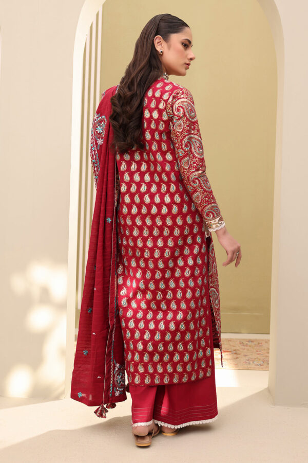 Embroidered Shirt Shalwar Dupatta - 0817 - Image 10