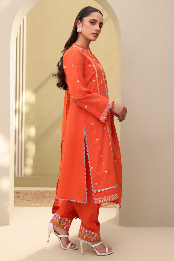 Embroidered Shirt Shalwar Dupatta - 0818 - Image 6